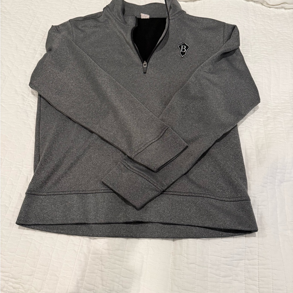 Men's Charcoal National BETA 1/4 Zip-Up Sweater